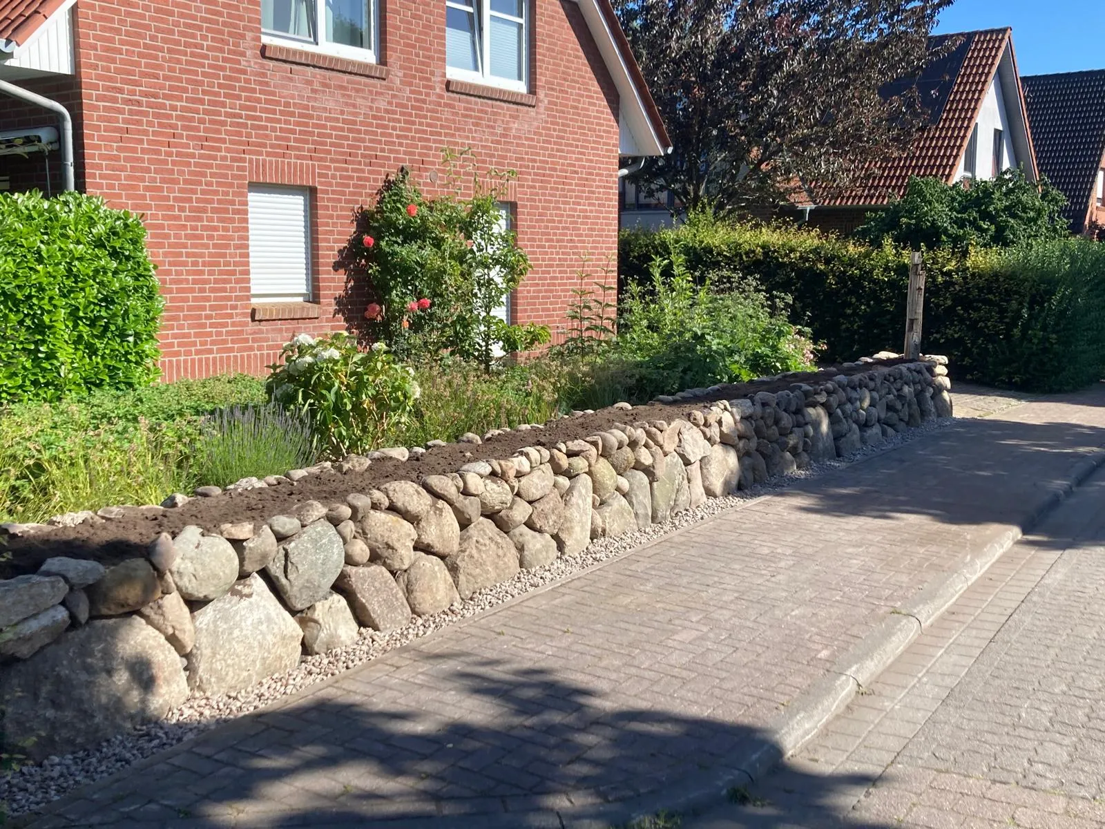 Gartenumrandung aus Stein